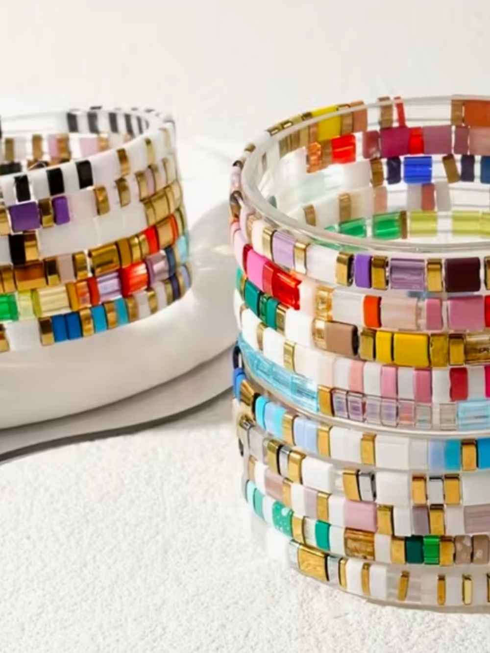 Multicolor Tila Bead Stackable Bracelet NWOT. Listing is for one (1) bracelet.